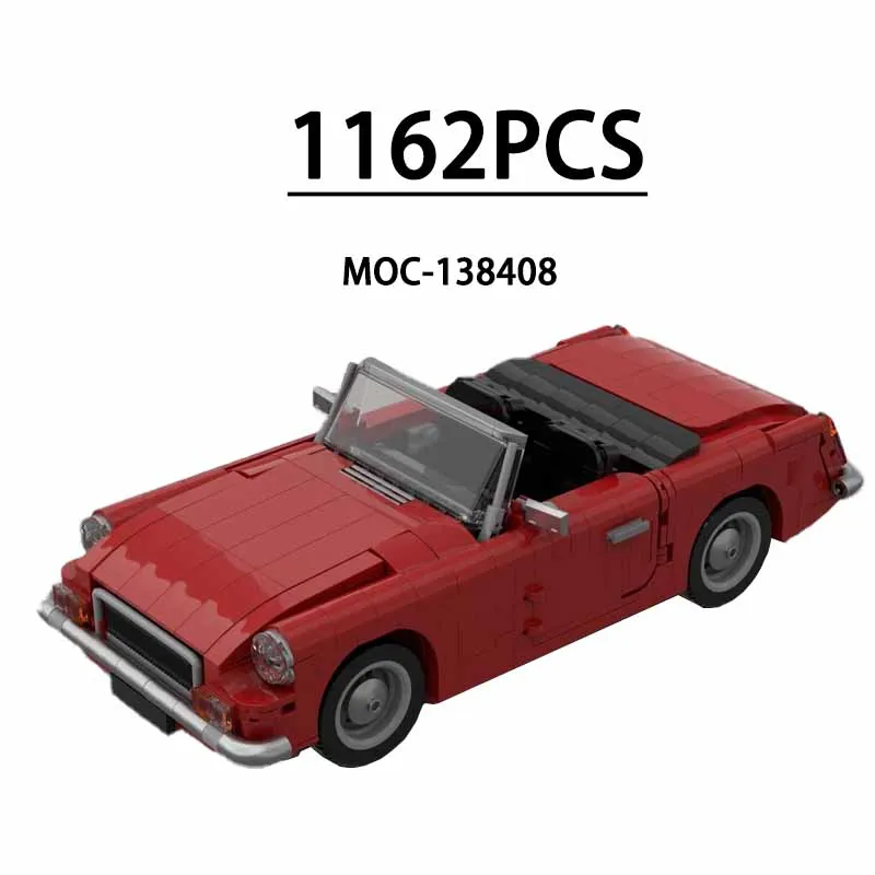 MOC-138408 Building Block Coupe Car Racing Classic Car 1162PCS Children's Birthday Gift Boy Christmas Toy Gift