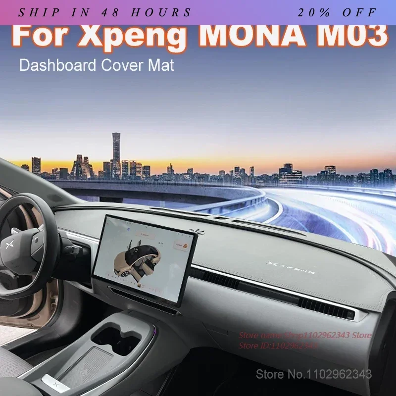 IOSN pour tableau de bord de voiture Xpeng MONA M03, tapis anti-lumière, protection solaire, isolation thermique, pare-soleil, anti-reflet, modification