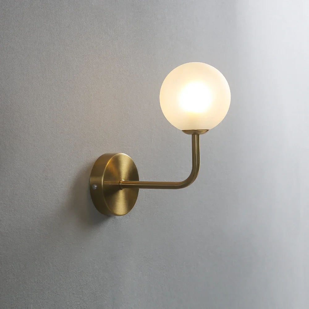 

Modern Glass Lampshade Wall Lamp Bedroom Bedside Sofa Background Wall light Sconces Entrance Closet Luminary Home Decor Light