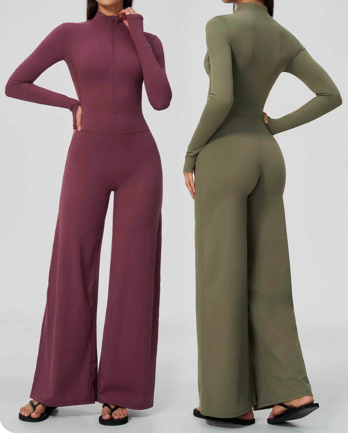 Sexy Yoga Jumpsuits Sports Overalls One-Piece Women's Tracksuits Long Sleeves Women's Wide-Leg Sports Running Fitness Suit