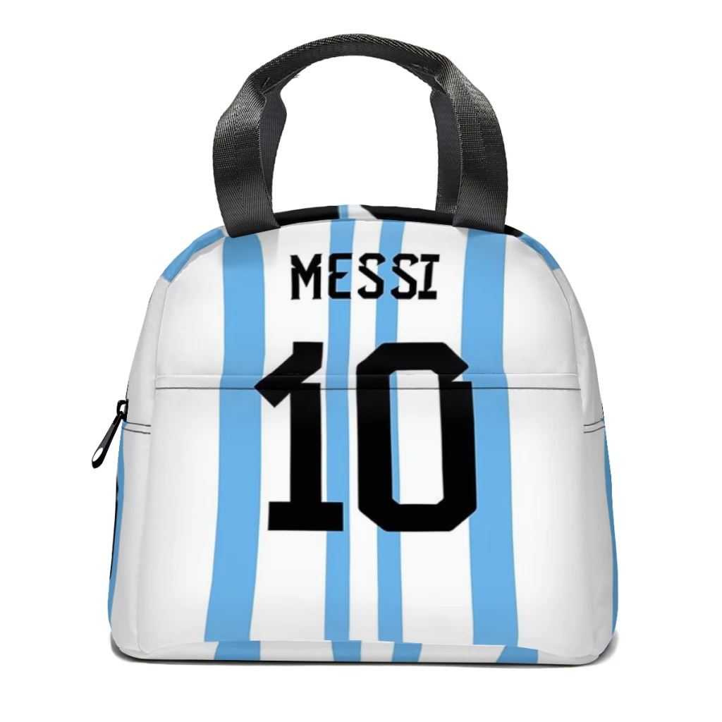 Messi 10 Lunch Bag for School Waterproof Picnic Thermal Cooler Insulated Lunch Box Women Kids Tote Bags