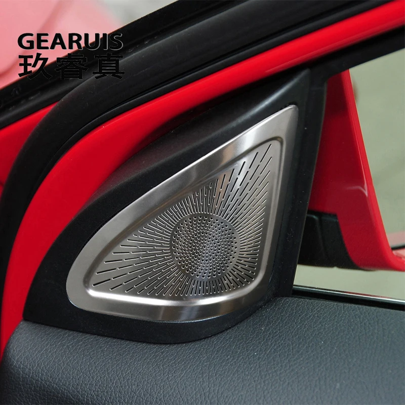 Car Front Speaker For Mercedes Benz A Class W176 2013-2018 Cover Tweeter Accessories Head Treble A Horn Stickers Interior Trim