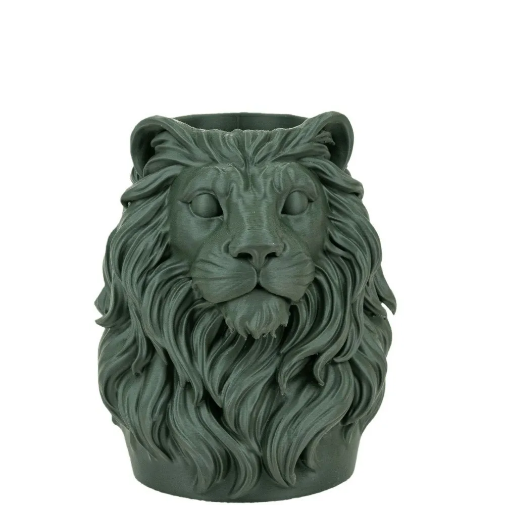 PLA Lion Pen Holder Stable Vivid 3D Printed Pen Stand Large Capacity Realistic Desktop Organizer Stationery