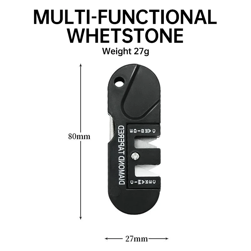 Portable Tungsten Ceramic Carbide Knife Sharpener Professional Kit Whetstone Kitchen Tool Camping Hiking Tactical Survival Gear