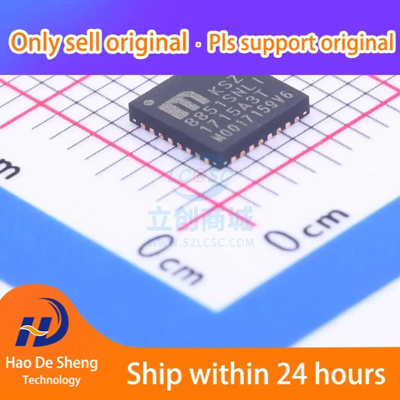 10PCS/LOT  KSZ8851SNLI-TR   KSZ8851SNLI QFN32    New Original in Stock