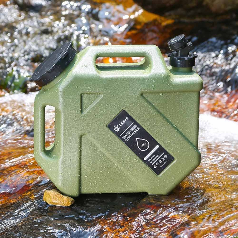 

Контейнер для хранения воды 10л с краном, ведро для питьевой воды, контейнер для воды большой емкости, кувшин для автомобиля, кемпинга