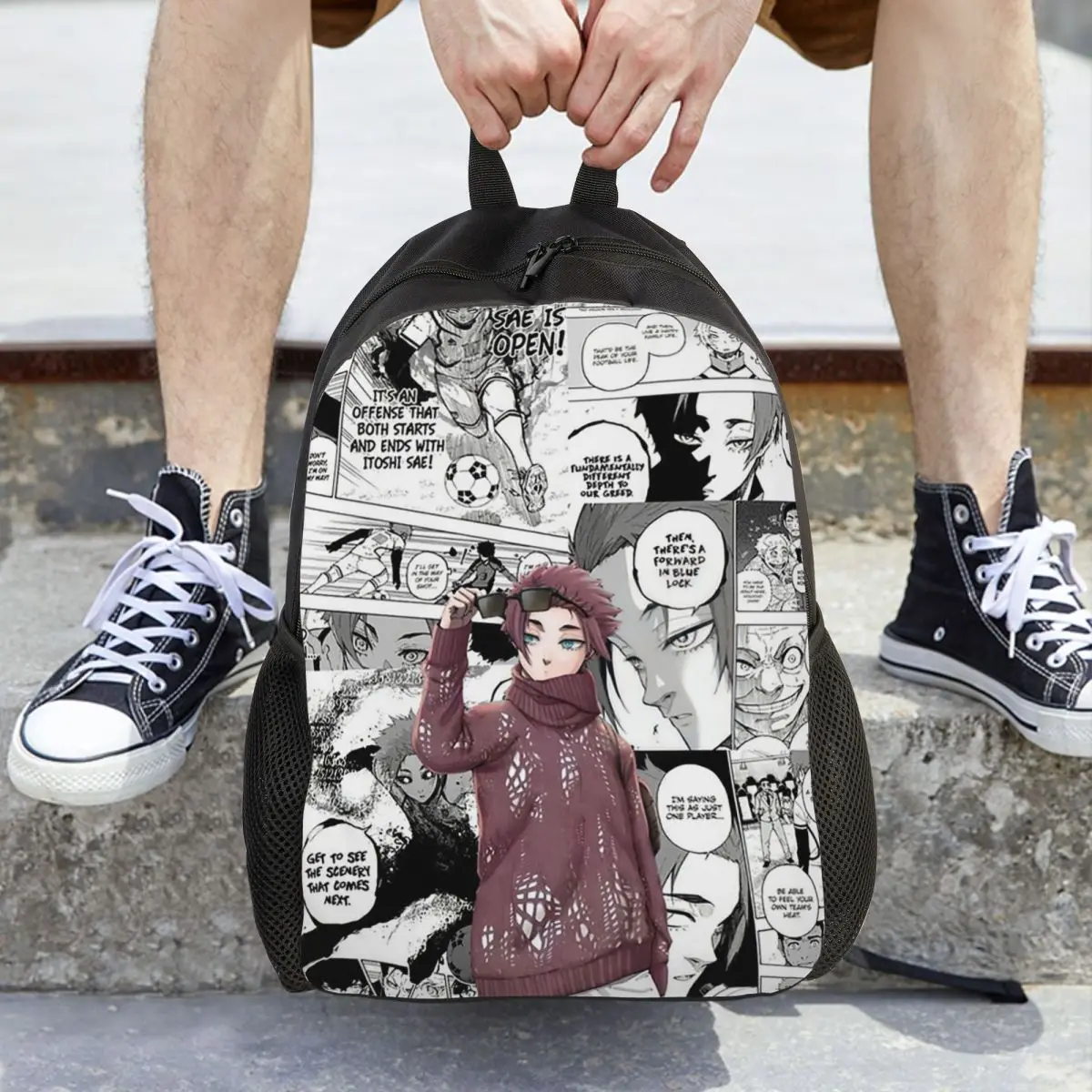 

Itoshi Sae Blue Lock Cartoon Anime Backpack Hot Sale Daypack Large Capacity BookBag School Bag Shoulder Bags for Men Women