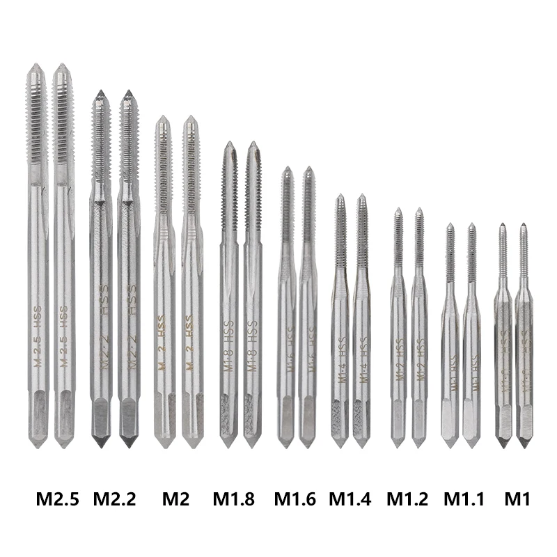 XCAN M1-M2.5 Metric Tap and Die Set Mini NC Screw Thread Plugs Taps HSS Steel Hand Screw Tap Die Wrench Set Hand Tools