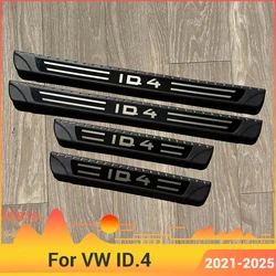 Car Exterior Scuff Plate Door Sill Trim Protective Welcome Pedal for VW ID.4 ID4 2022 2023 2024 2025 Accessories Car-Styling
