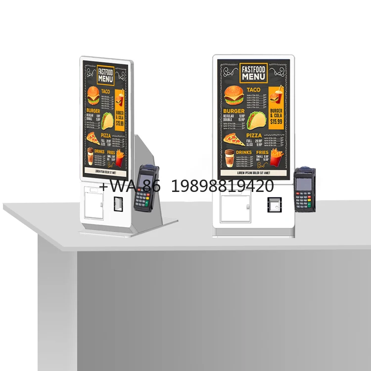 

Customized Self Service Touch Kiosk Table Rotatable Screen Android Panel Advertising Player Digital Signage 21.5 Inch