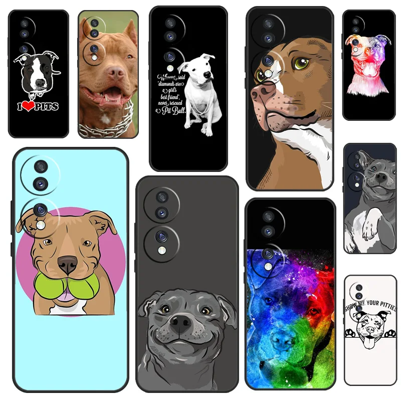 Funda Pit Bull Lovely Pet Dog Pitbull para Honor Magic 7 Pro 5 6 Lite Honor X8b X9a X8a X8 X9 X9c X9b 50 70 90 200 Lite