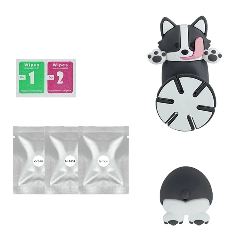 

Playful Puppy Car Rear View Reflectors Viewer Pendant Refreshing Auto Inner Refreshing Dashboard Accessory for Commuters