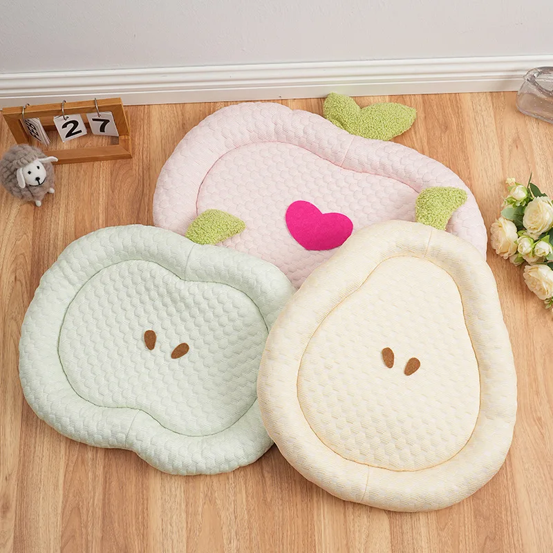 Dog Bed Fruit Series Cooling Mat Soft and Cool Mat for Dogs, Teddy Small Dogs Summer Breathable Pet Bed
