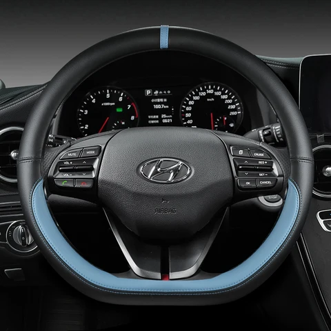 Чехол на руль D-образной формы для Hyundai Ioniq 5 из искусственной кожи