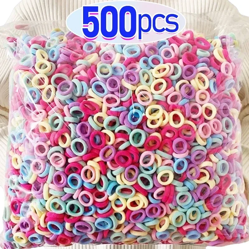 20/50Pcs Hair Bands for Children Colorful Nylon Scrunchie Hair Ties Rubber Band Kids Elastic Leagues Girl Hair Accessories