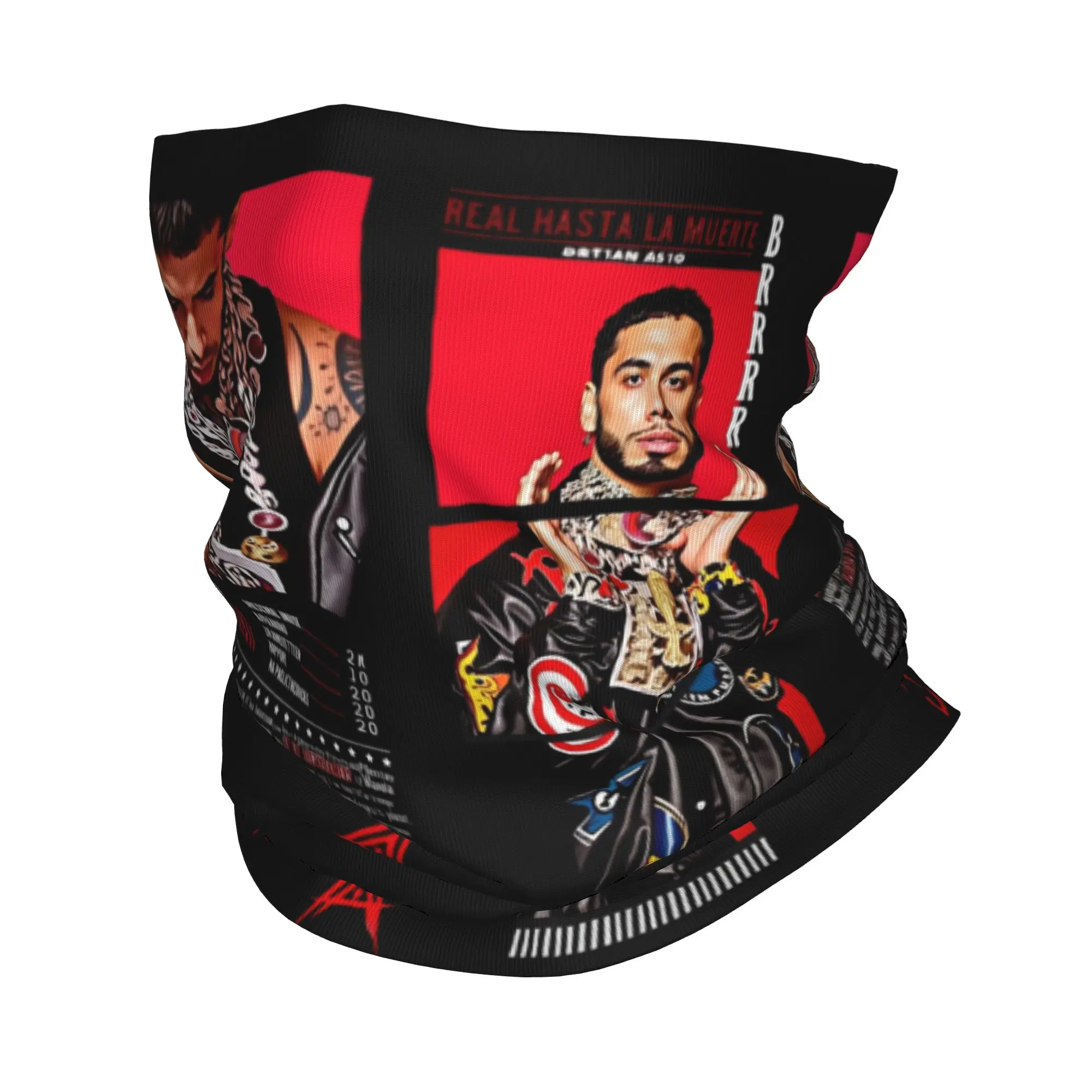 Anuel AA Puerto Rican Rapper And Singer MIRAME  Headband Neck Warmer Men Women Hiking Hunting Tube Scarf  Face Bandana Gaiter