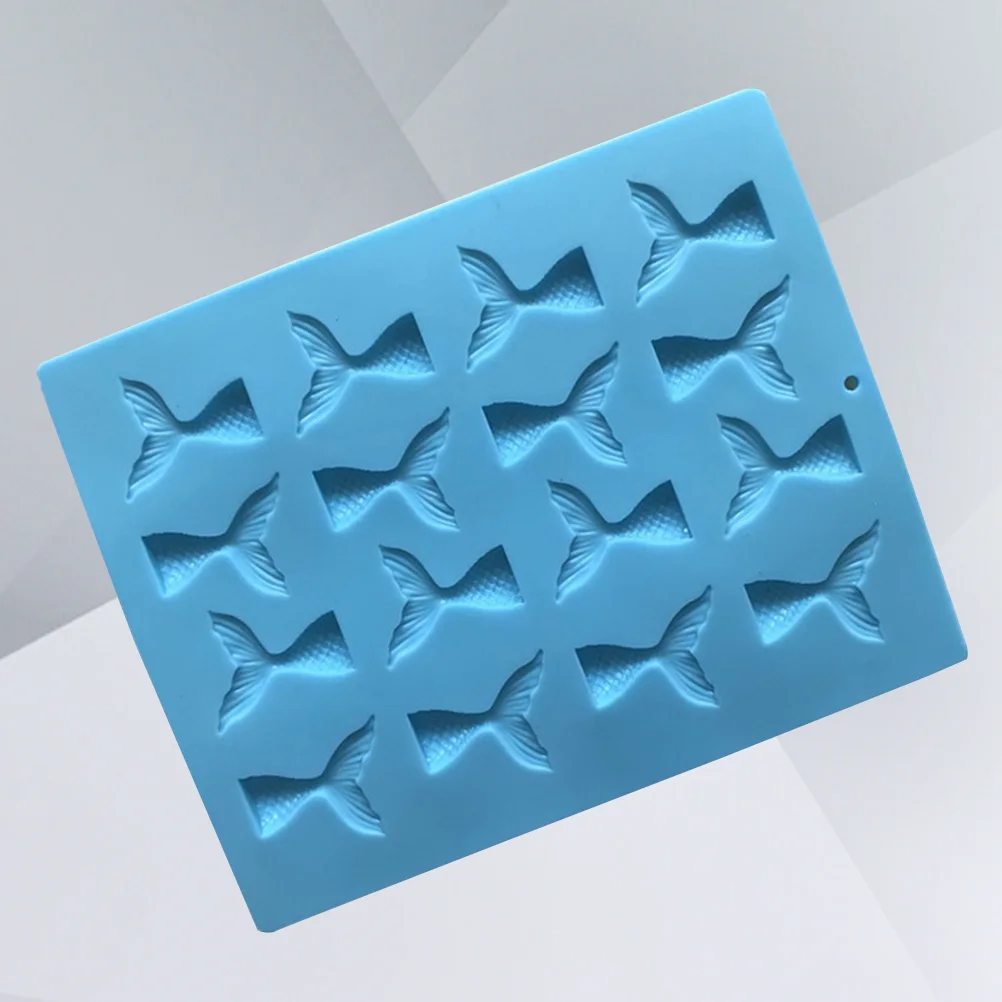 

2 Pcs Silicone Fondant Mold Fish-shaped Bread Pastry Molds for Baking Shapes Cakes Tail Mould Kitchen
