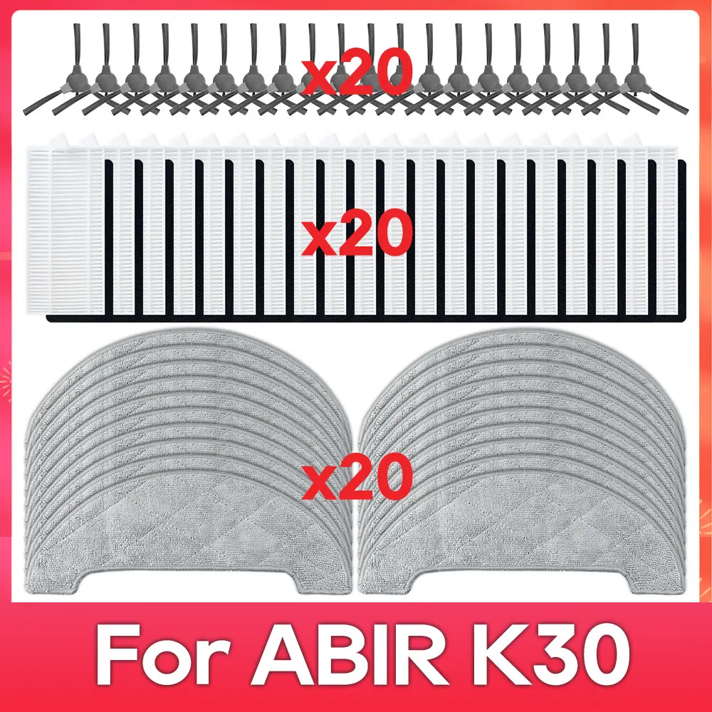 

Fit For ABIR K30 Part Accessory Side Brush Filter Mop Robot Vacuum Cleaner Kit Consumable Replacement