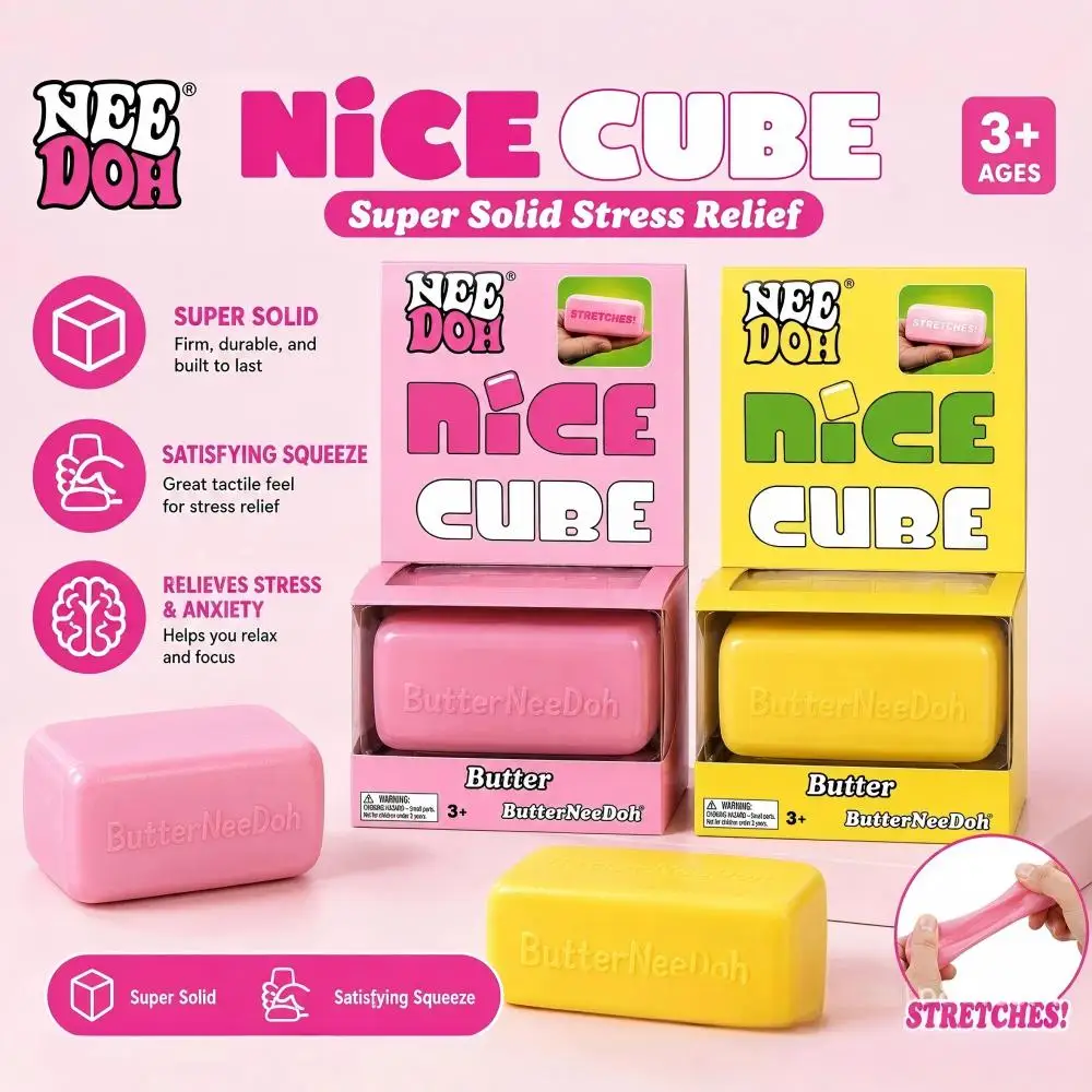 Neues Schylling Needoh Nice Cube sensorisches Spielzeug zur Stresslinderung, zum Quetschen, zum Puzzeln und zum Ausdrücken von Emotionen, Geschenk.