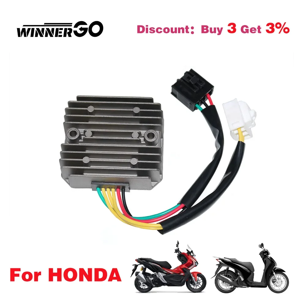 

WINNERGO Motorcycle Voltage Regulator Rectifier for Honda UH125D SH125 SH150 2009-2012 PES125 PS125 PS150 FES150 FES125 S-WING