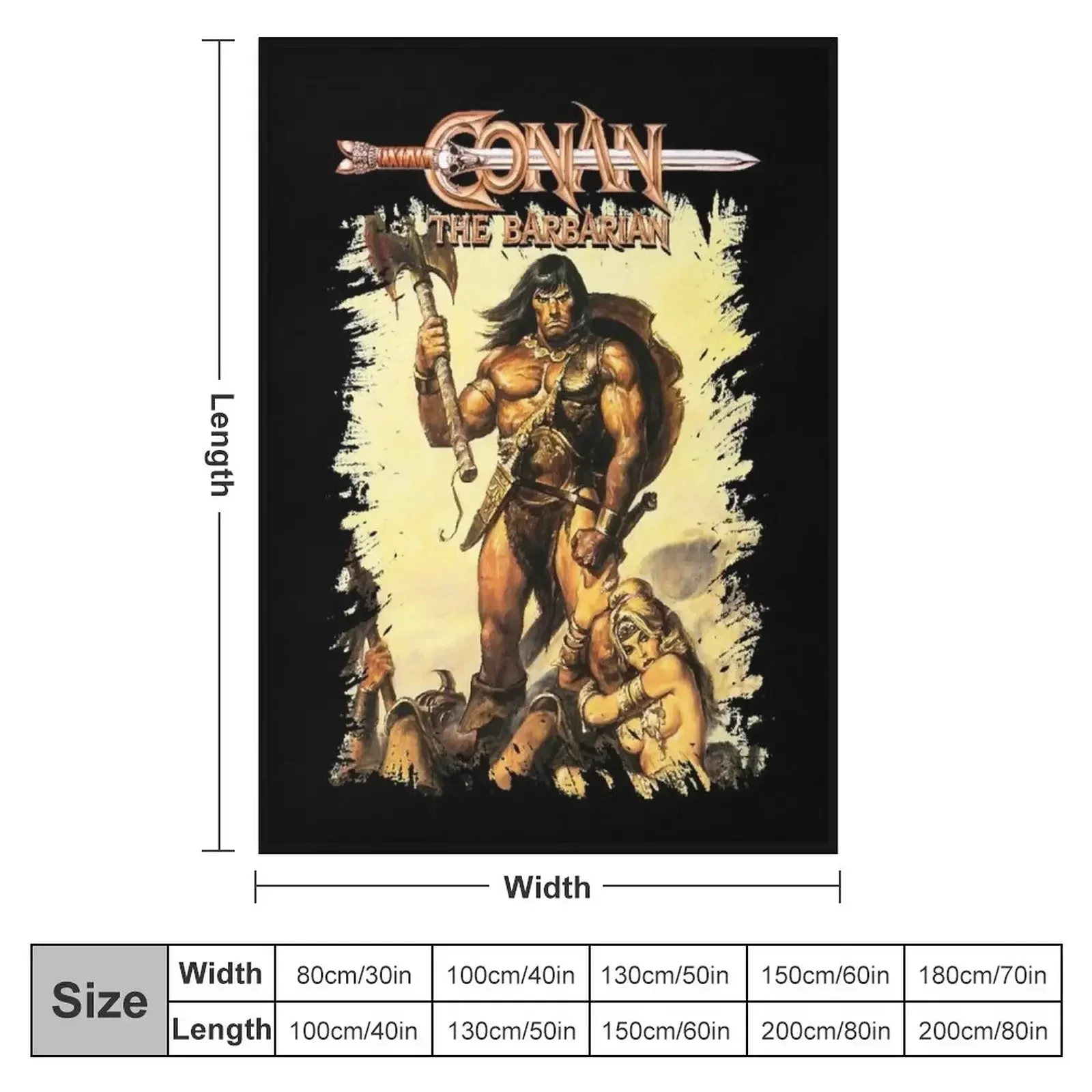 Conan the Barbarian Essential Throw Blanket Hairy for winter Moving manga Blankets