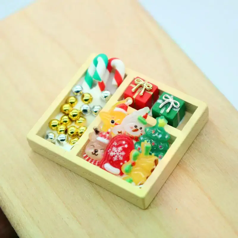 1 Set Mini Hanging Tree Model Dollhouse Colourful Candy Christmas Gift Box Miniatures Holiday Decoration Doll Accessories