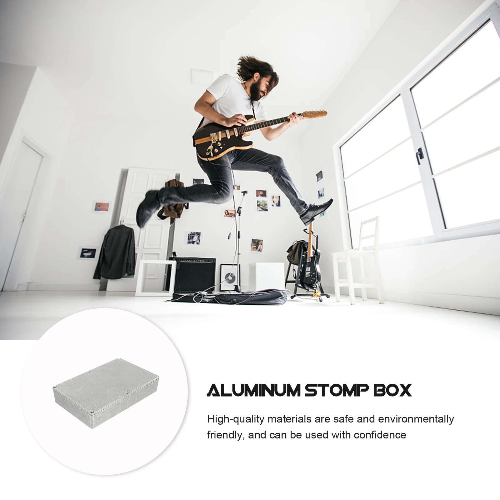 

Aluminum Box Case Pedal Enclosure Replacement Silver Durable Corrosion Resistant Polished Surface Replacement For Broken Filter