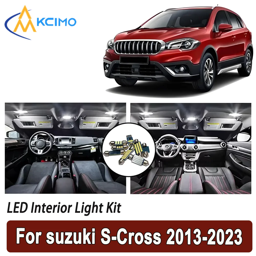 

Kcimo LED For suzuki S-Cross 2013- 2019 2020 2021 2022 2023 Premium Bright LED Interior Dome Map Trunk Light Kit Car Led Lamps