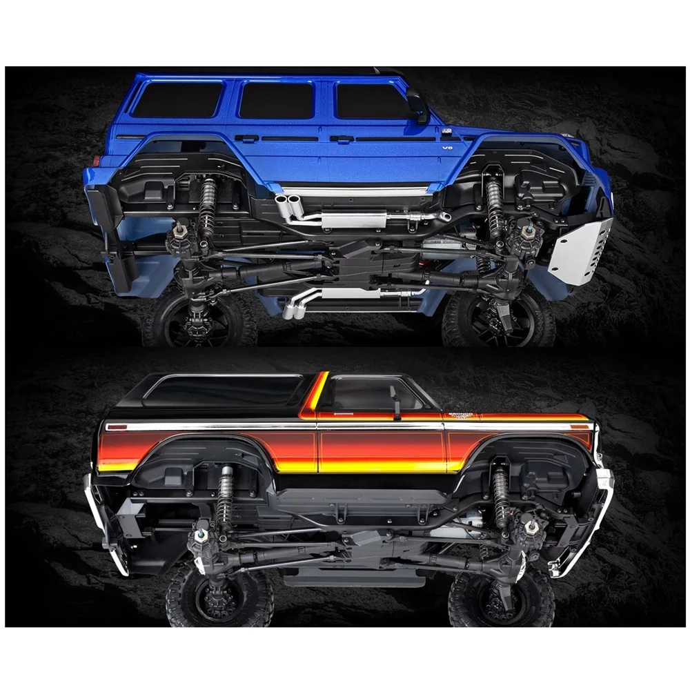 Prático 2 pçs aço metal viga quadro lateral chassi para 1/10 rc rastreador traxxas TRX-4 trx4 atualizar peças acessórios