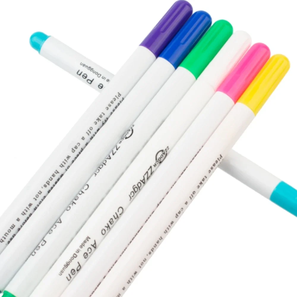 1-6pcsWater soluble heated colored gas eraser pen, clothing cutting tool, cross stitch mark automatic disappearance pen