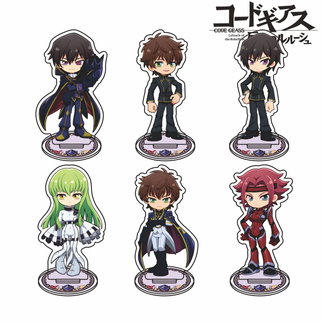 New Anime Code Geass Lelouch of the Rebellion Acrylic Stand Keychain Lelouch Suzaku C.C Kallen Cute Q Version Figure Table