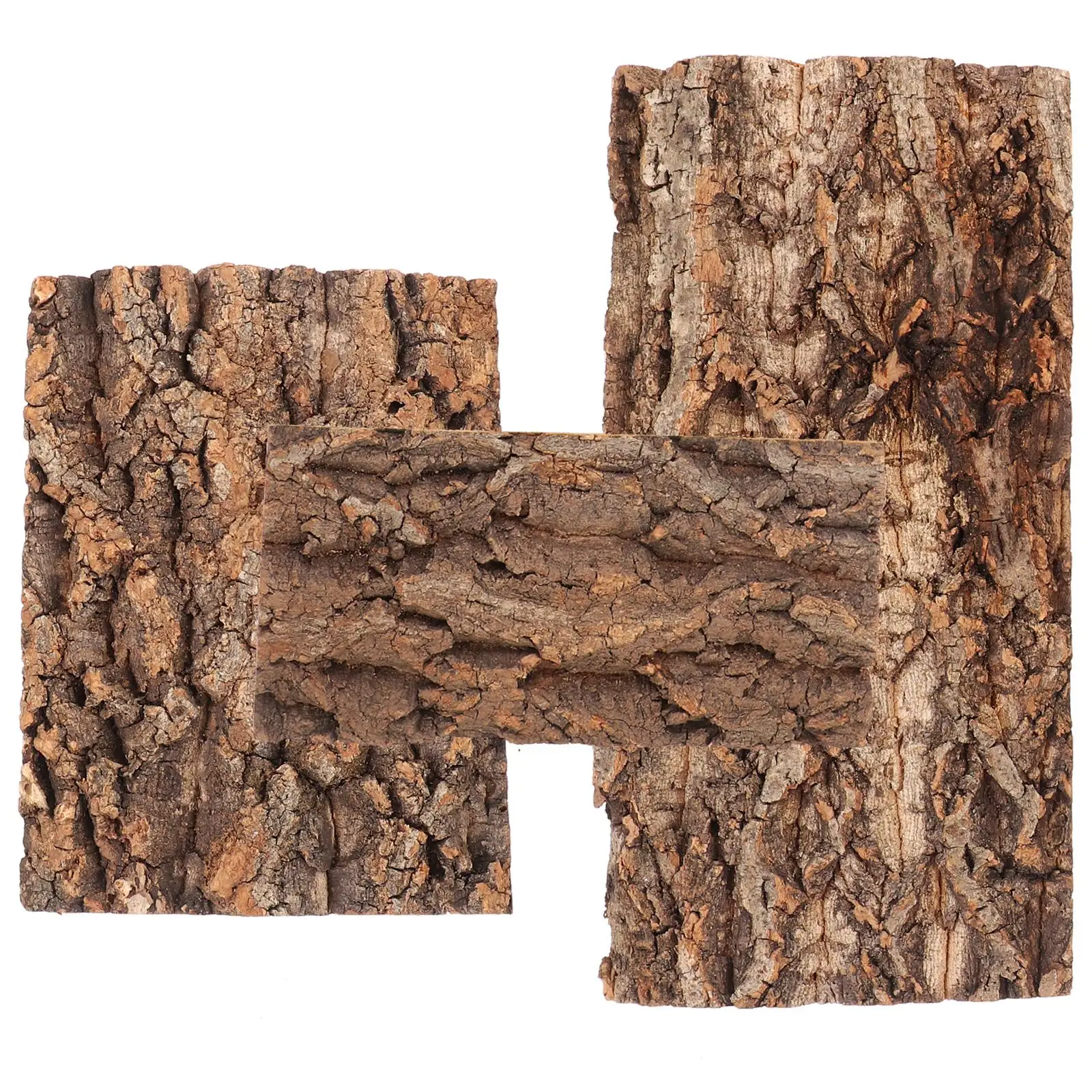 

3Pcs Fish Tank Background 10x20cm 15x20cm 15x30cm Terrarium Bark Decor Reptile Platform Aquarium Wall Pet Supplies