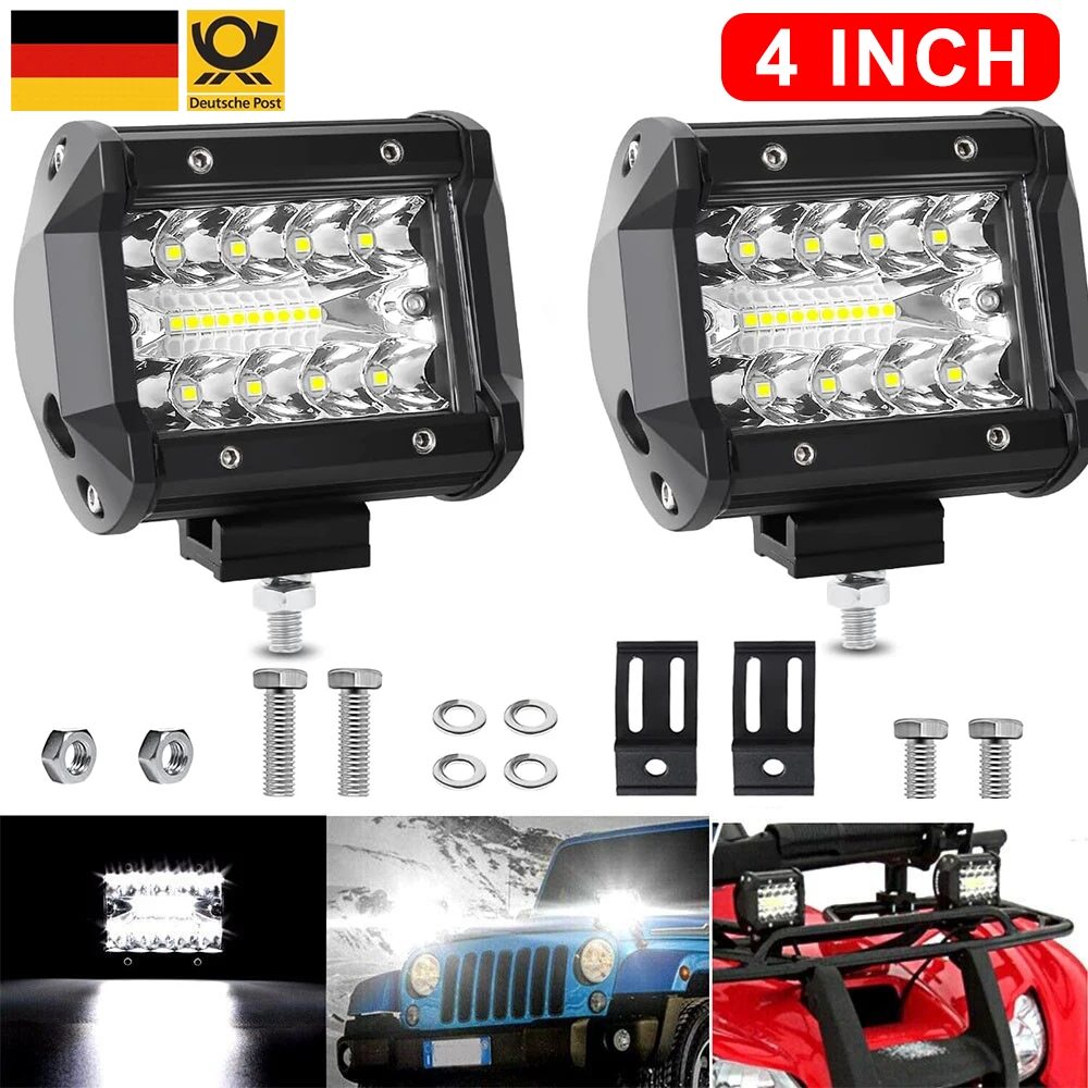 LED maintenance lights 4 inches 60W-2 packs