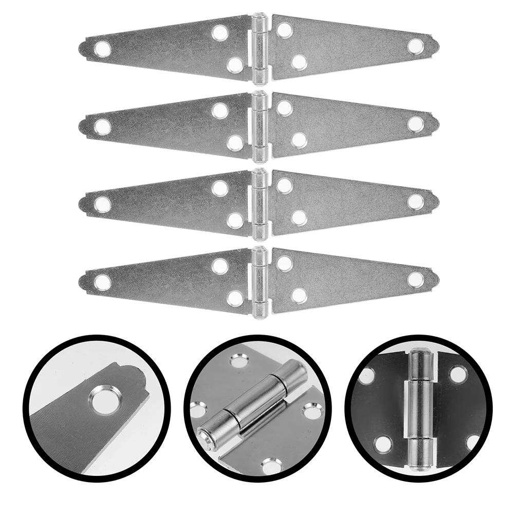 

4pcs Gate 4 Inch For Wooden Fence Garage Door Shed Hardware Barn Door Outdoor Extra Heavy Duty Closet Cabinet Box Wardrobe Iron