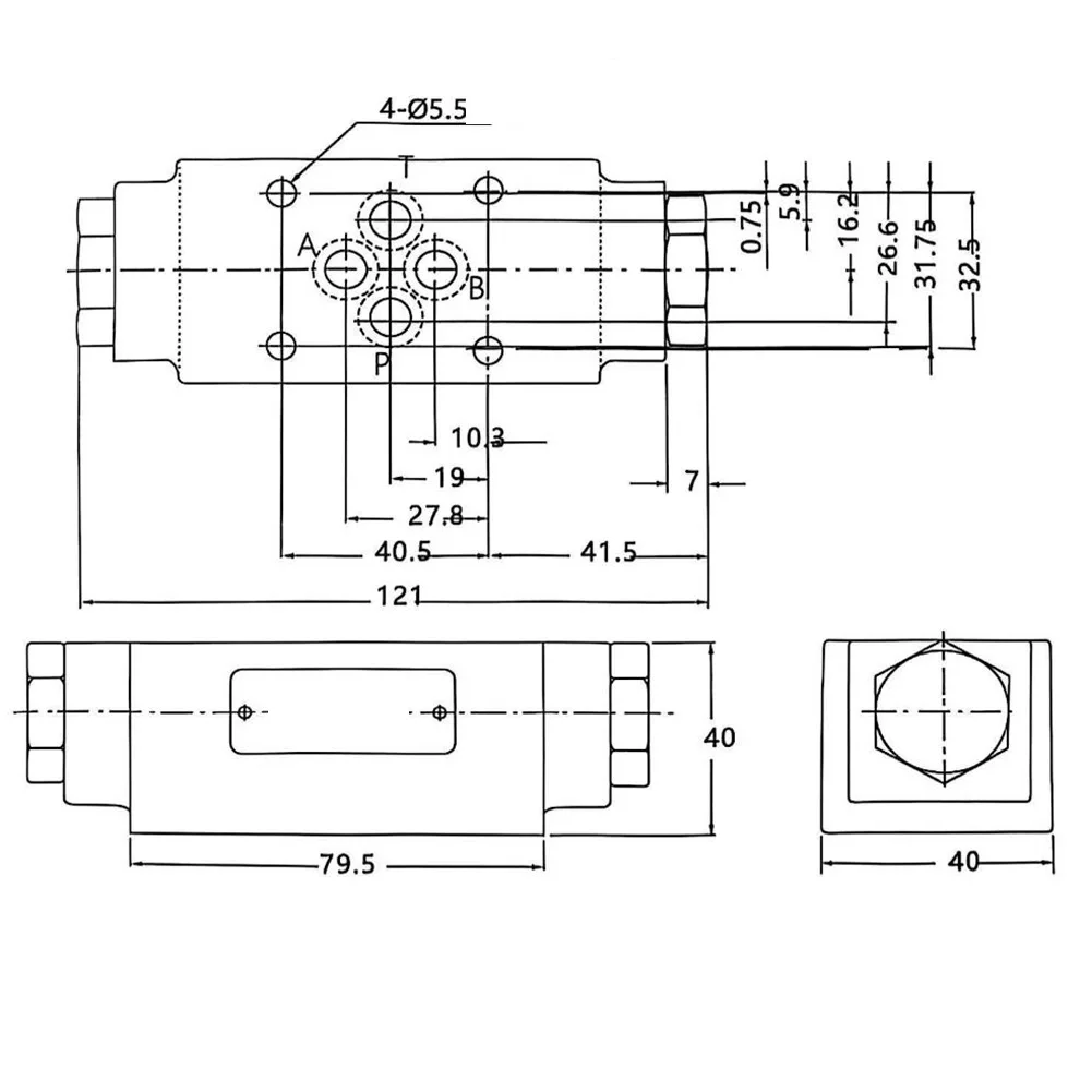 Stackable Hydraulic Check Valve MPCV 02W for For farm Applications Cast Iron Construction Supports Stable Hydraulic Pressure