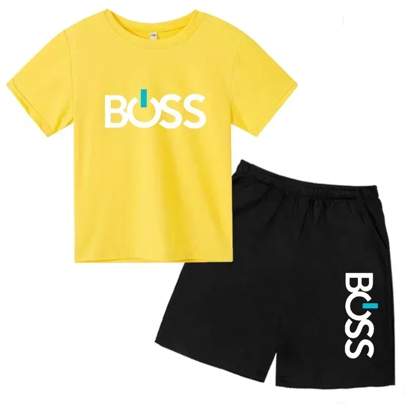 

3-12Y Kids Print Hoodie & Pants Set Casual Sports Jogging Outfits for Boys & Girls