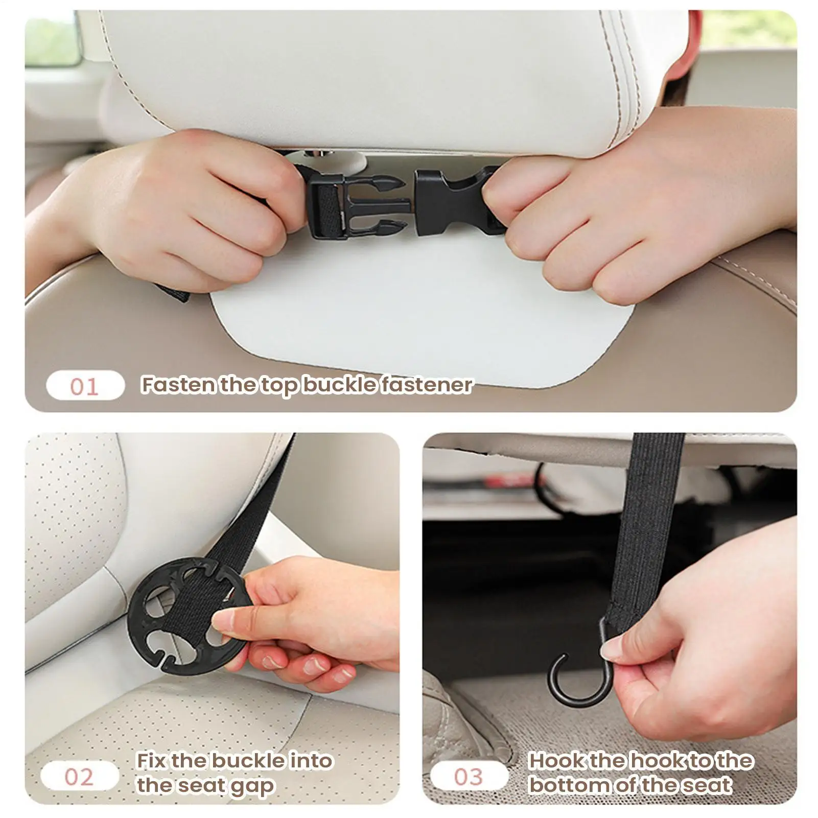 

Car Organizer Back Seat Foldable Waterproof Non-Slip Holder With Tray Car Seat Tray For Trunk Travel Road Camping Truck SUV Rear