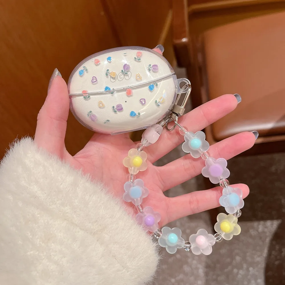 For QCY Crossky C30 Case 3D Cartoon Star Butterfly Bear Earphone Soft Cover QCY C30 Headphones Box Fundas With Keychain
