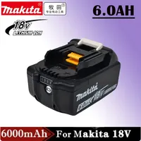 18V 6.0Ah Makita Original With LED lithium ion replacement LXT BL1860B BL1860 BL1850 Makita rechargeable power tool battery 6000