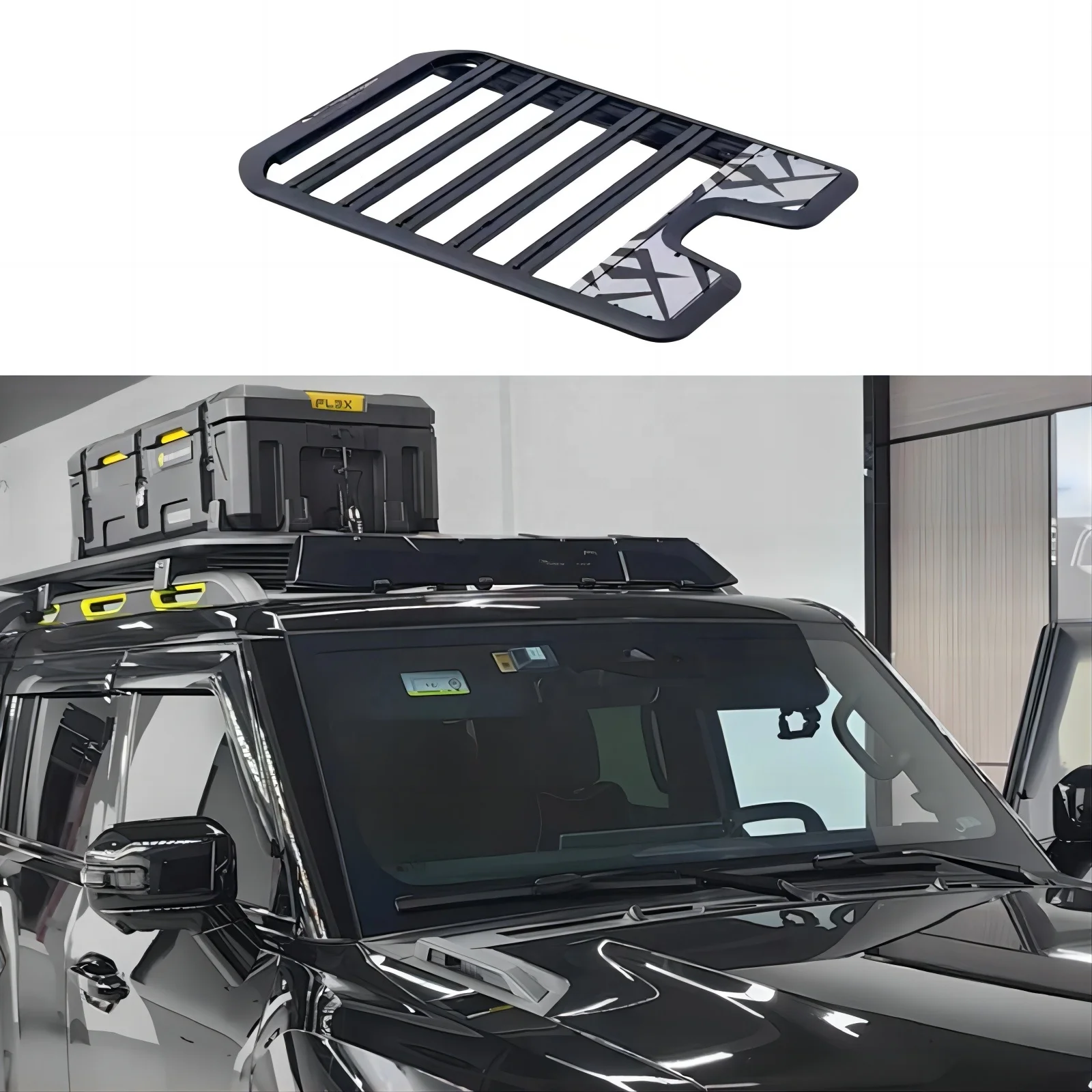 Car Roof Luggage Rack Frame Fit for Chery JETOUR Traveler T2 2023-2024 Roof Luggage Platform Car Off Road Modification Parts