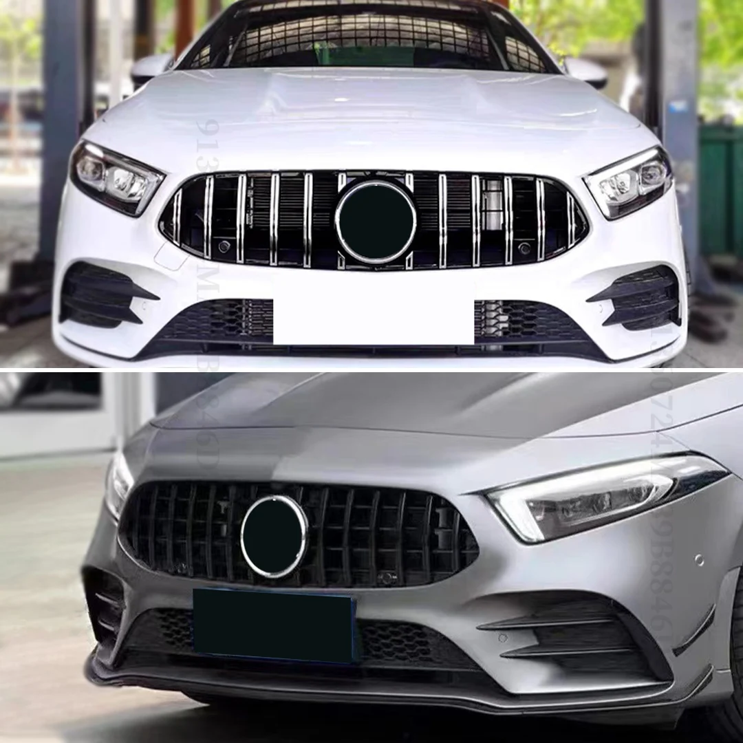 Sport Front Bumper Grille Inlet Grill Radiator Grid Tuning For 2019-2022 Mercedes Benz A Class or A35 W177 GT Diamond Style