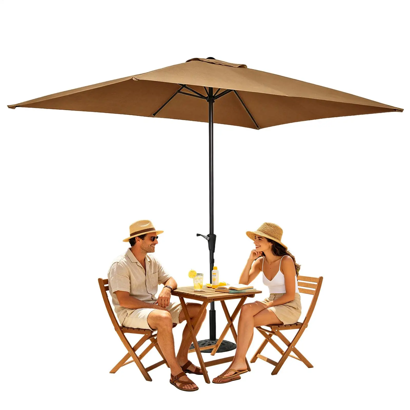 Outdoor Parasol Replacement Fabric 2m 300cm Wearproof Rainproof Cover Cloth Fit Courtyard Terrace Sun Umbrella Damaged  Renewal