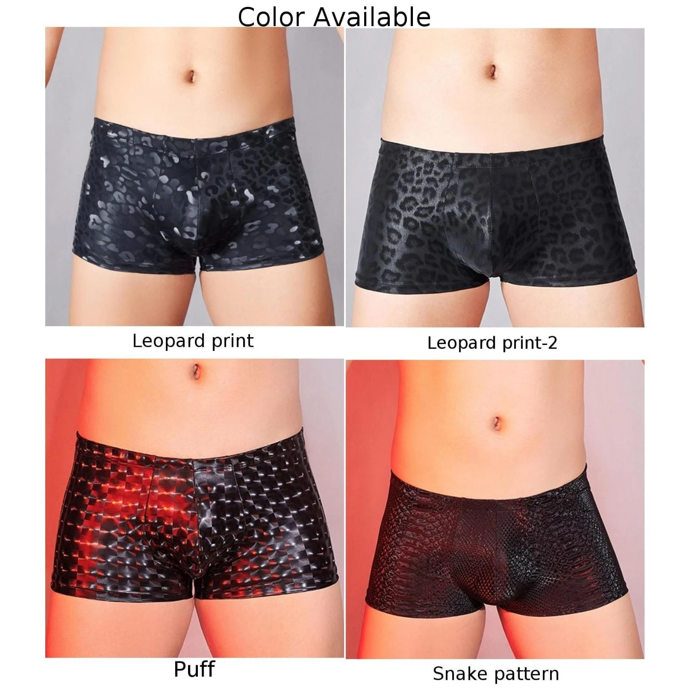 Mens Printed Briefs Panties Low Rise Thongs Underwear Elastic Lingerie Stretchshorts Male Convex Pouch Underpants