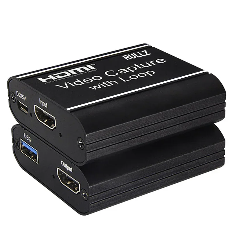 4K TV Loop HD 1080P Video Capture Card USB 2.0 HDMI Game Recorder Video Recording Box For PS5 PS4 DVD PC Live Streaming