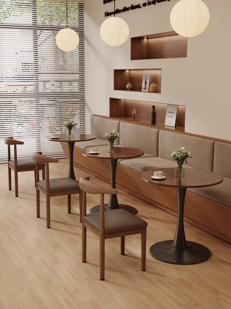 

&Modern Foldable Eco-Friendly Casual Small Coffee Table Home-Use Balcony Dining Table Milk Tea Shop Side Table Metal Frame