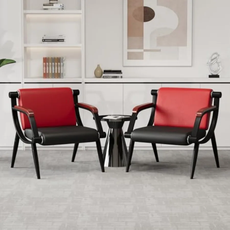 

Office Waiting Room Chairs Set of 2 Reception Guest Chairs with Arms Lobby and Waiting Room Furniture for Clinic, Hospital, Air