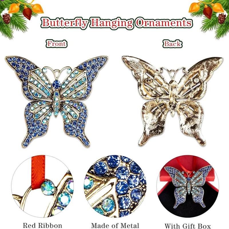 Butterfly Ornament Butterfly Hanging Ornament Butterfly Decorations Butterfly Keepsake Ornaments Tree Ornaments