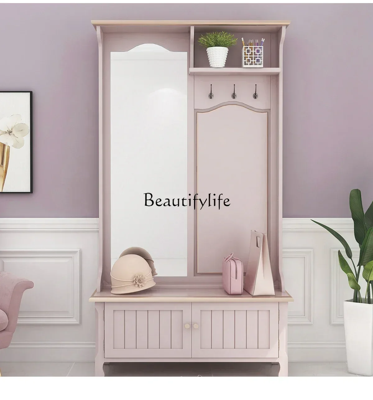 

GG8.Simple Entrance Shoe Cabinet Locker Integrated Master Bedroom Floor Light Luxury Cloakroom Furniture