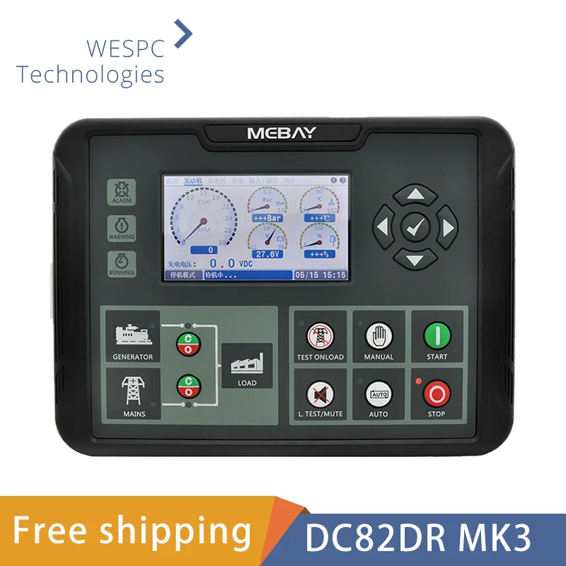 

Original Mebay Genset Controller DC82DR MK3 AMF Start Stop Diesel Generator Controller Module with RS485