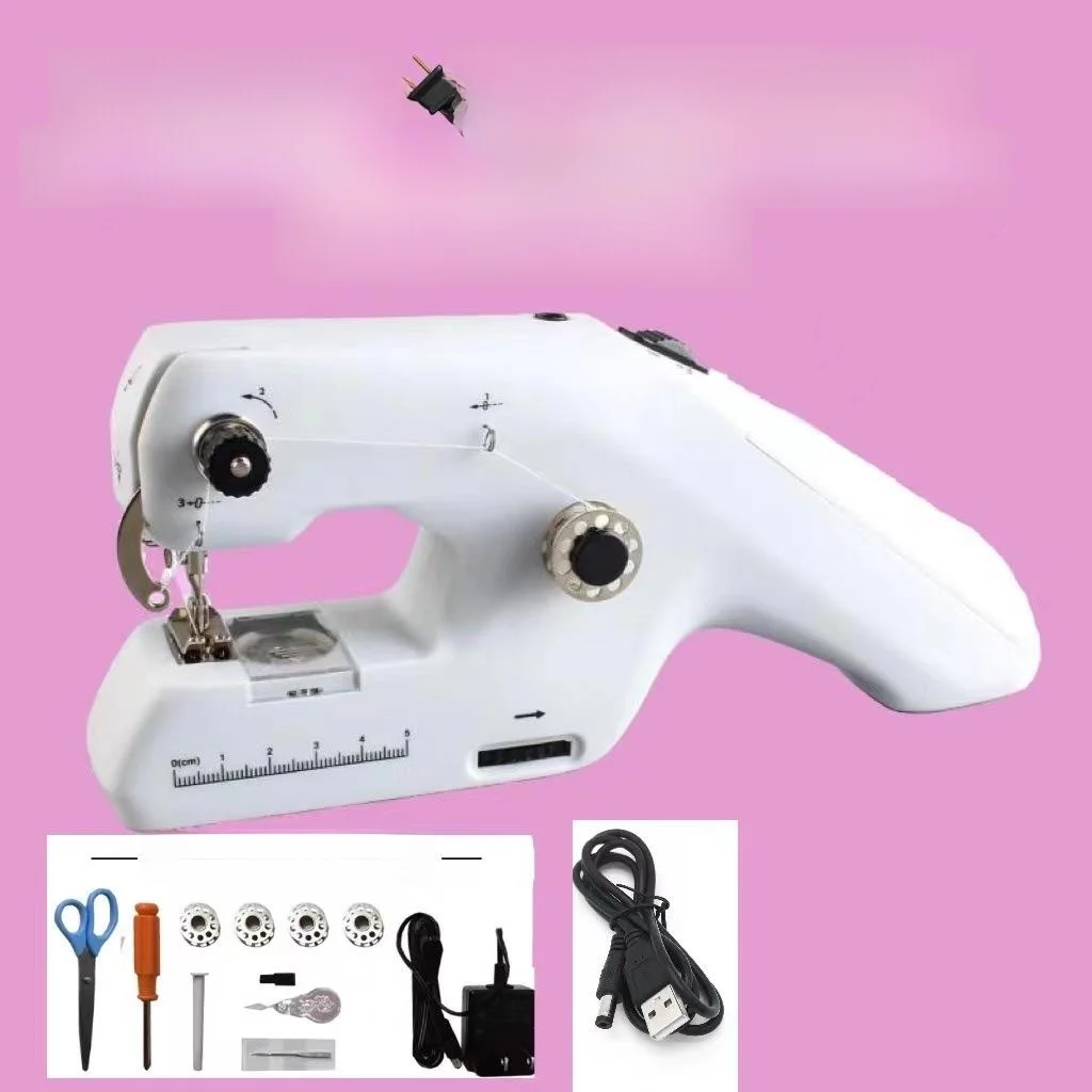 

Automatic Handheld Double Thread Sewing Machine Home Use Compact Tabletop Easy Operating Clothes Mending Machine